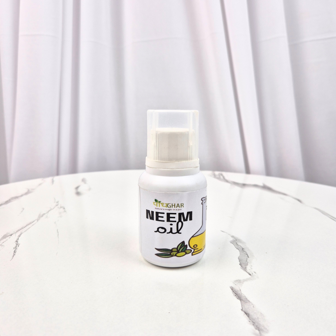**Podhghar**'s Neem Oil is an effective, all-natural solution for controlling pests and fungal infections, offering protection to plants from harmful threats. Sourced from the neem tree, it is eco-friendly and promotes soil vitality. Perfect for organic farming, it aids in plant growth, strengthens resistance, and contributes to sustainable agricultural methods.