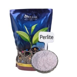 Perlite by Podhghar in a plant pot, improving soil aeration and supporting healthy green plant growth.