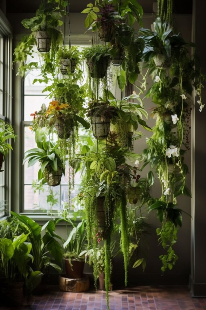 Methods for Ceiling Hung Gardens Plant Installation Ideas Quiet Minimal